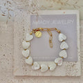 Heart Shaped Pearl Shell Braclet