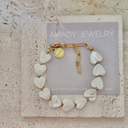 Heart Shaped Pearl Shell Braclet