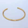 24K Gold Filled Minimalist Band Cuff Bangle Bracelet