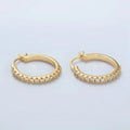 4K Gold Filled 20mm Micro Paved Cz Latch Hoop Earrings