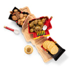 Nutcracker Ceramic Sectioned Tray on Wood Board - Holiday