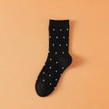 Lace Polka Dot Comfort Breathable Socks: Black