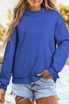 Leopard Ky Print Reversible Mock Neck Sweatshirt