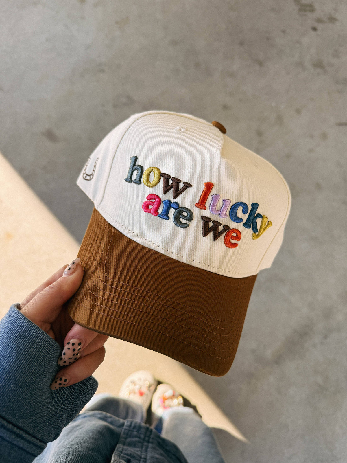 How lucky are we trucker hat