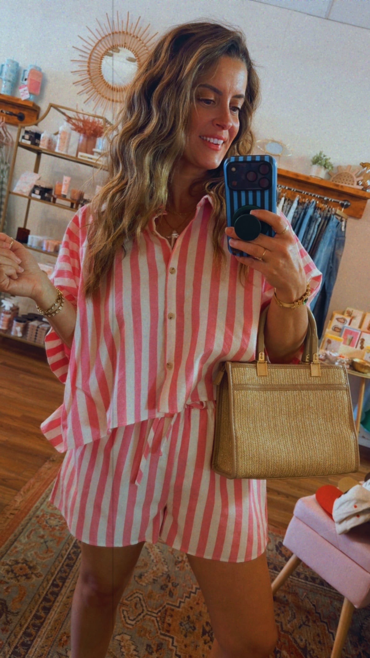 Bubblegum Pink Striped Set
