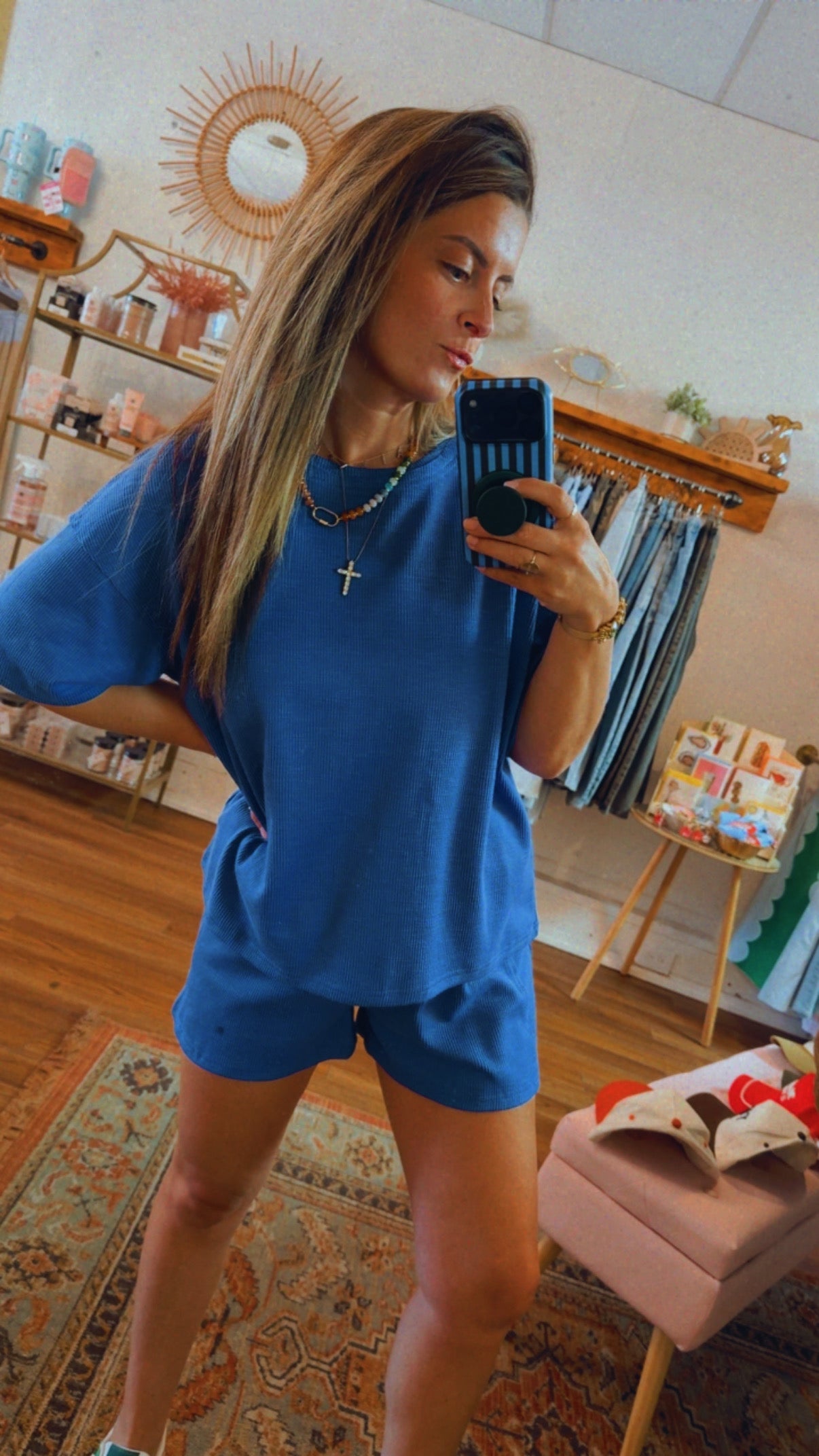 Cobalt Blue Shirt & Short Set