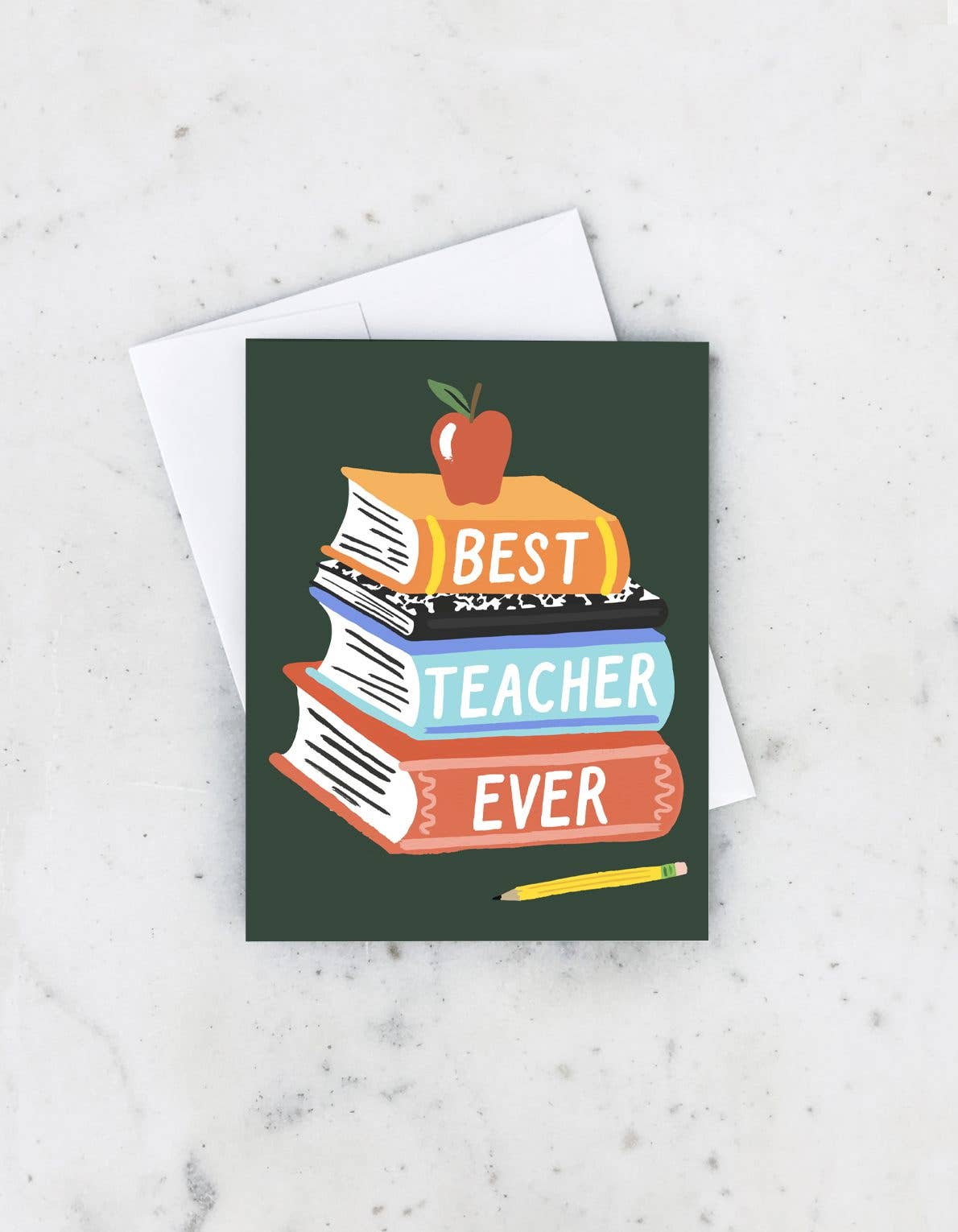 Teacher Appreciation Greeting Card | Book Stacks