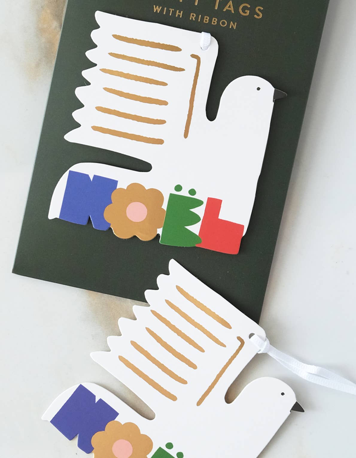 Die-Cut Gift Tags | Christmas Noel Dove