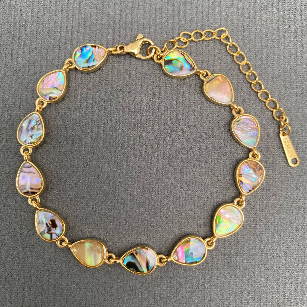 Geometric Shell 18K Gold Plated Stainless Steel Bracelet