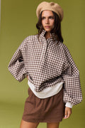 CHECKERED PIPER SNAP BUTTON SWEATER