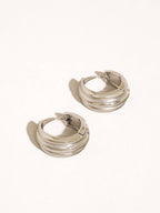 Gevrey Non-Tarnish Silver Hoop Earrings