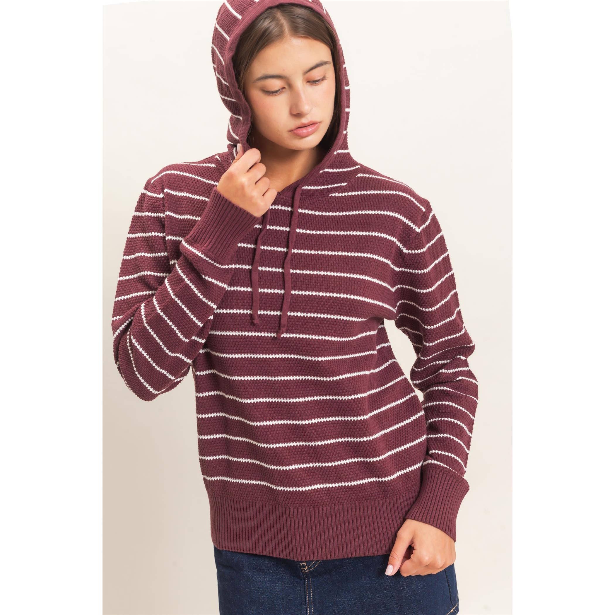 Striped Hooded Sweater