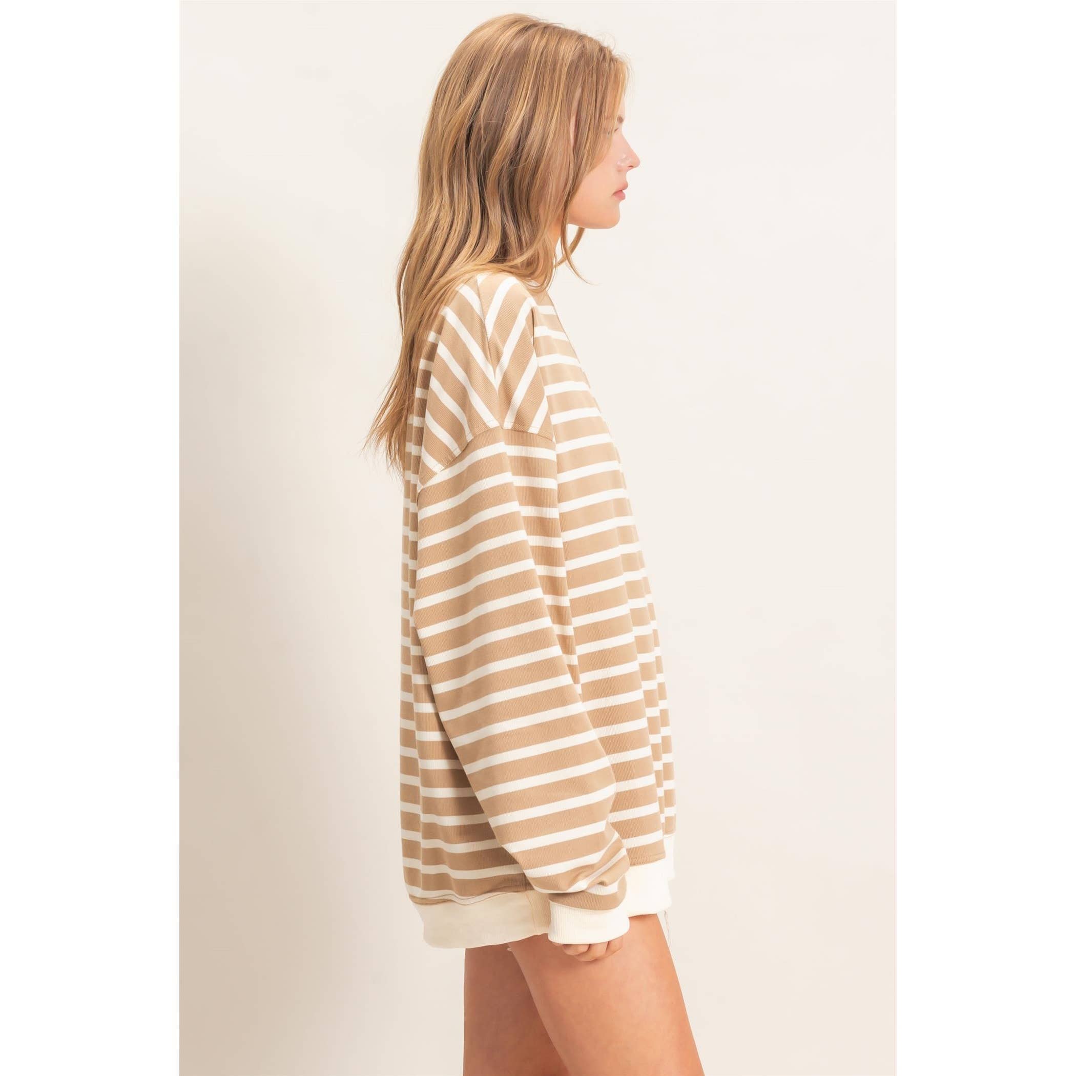 Striped Long Sleeve Pullover