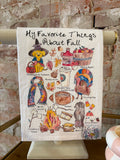“My Favorite Things About Fall” Hand Towel