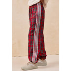 SIDE LINES CHRISTMAS PLAID TRACK PANTS