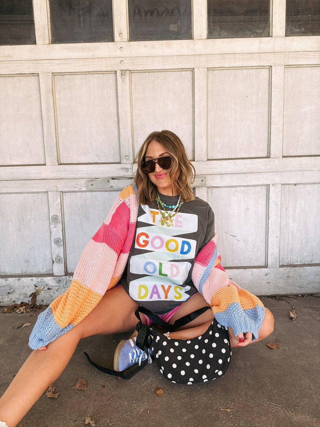 Good old days banner graphic tee