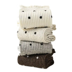 Lace Polka Dot Comfort Breathable Socks: White