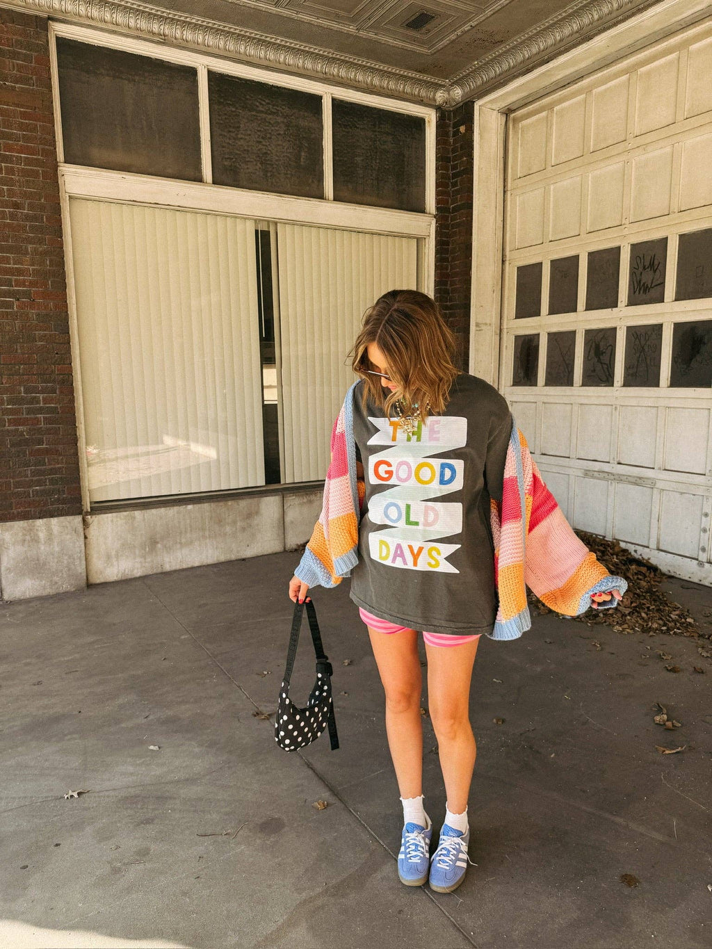 Good old days banner graphic tee