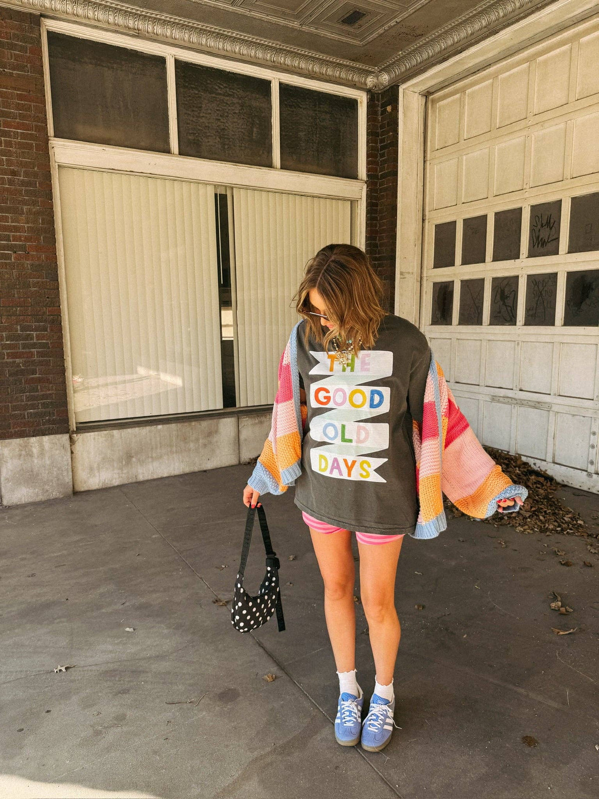 Good old days banner graphic tee