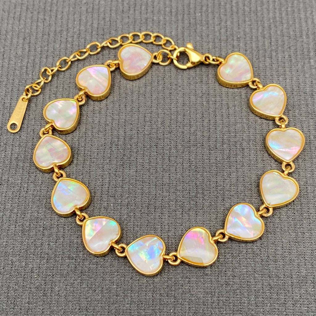 Geometric Shell 18K Gold Plated Stainless Steel Bracelet