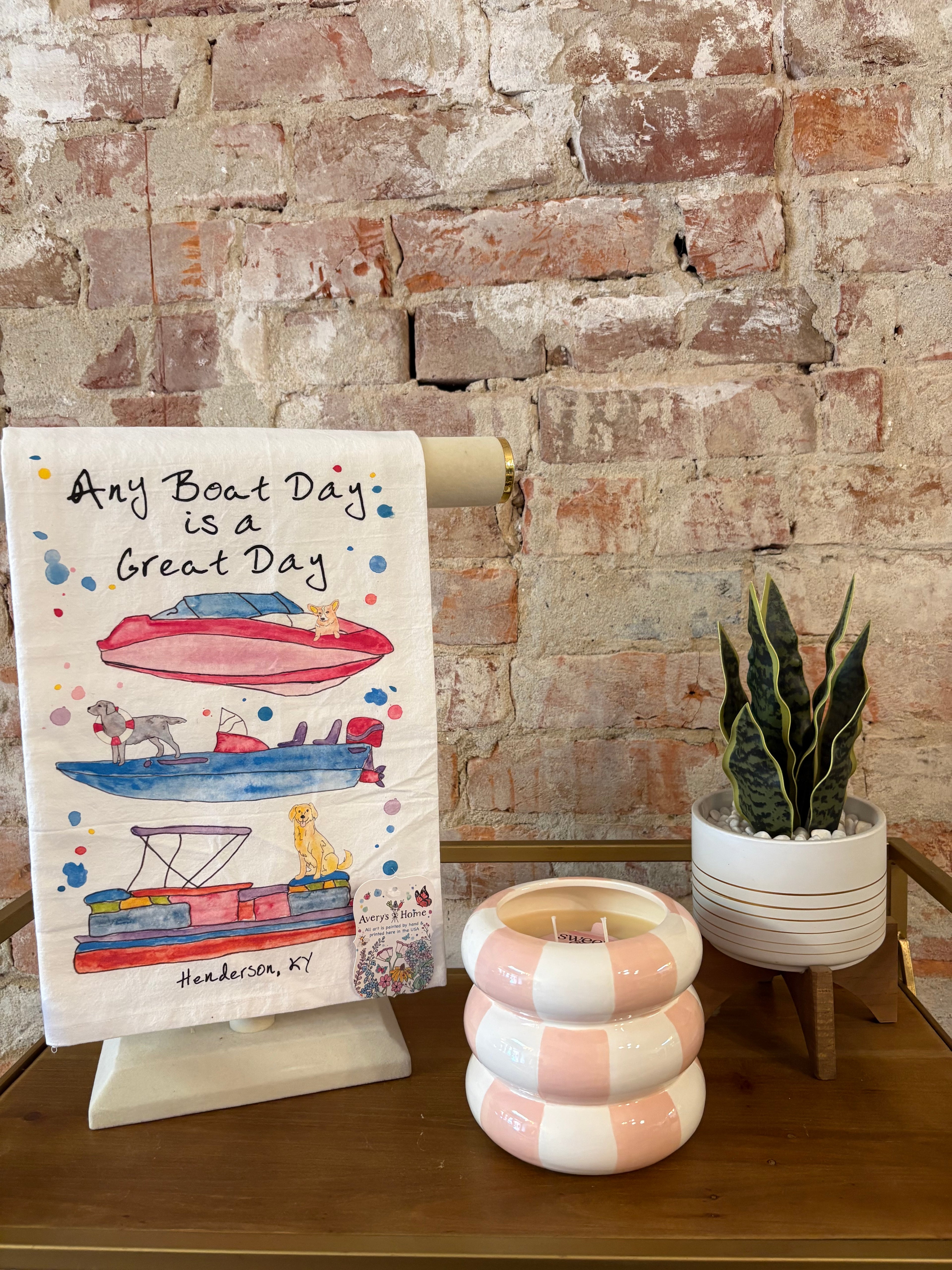 “Any Boat Day is a Great Day” Hand Towell