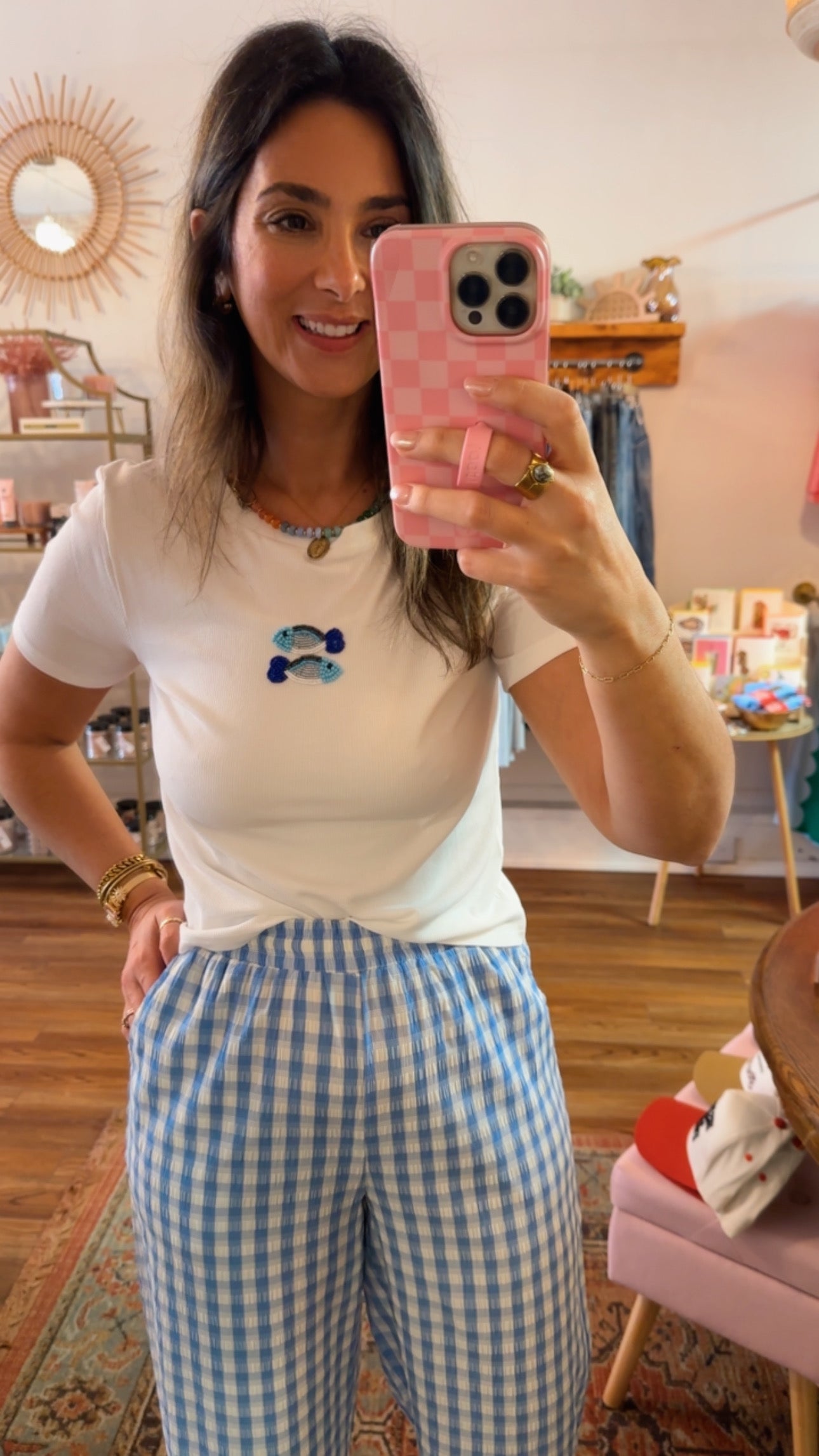 Beaded Fish Baby Tee