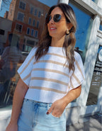 Simply Striped Sleeveless Sweater