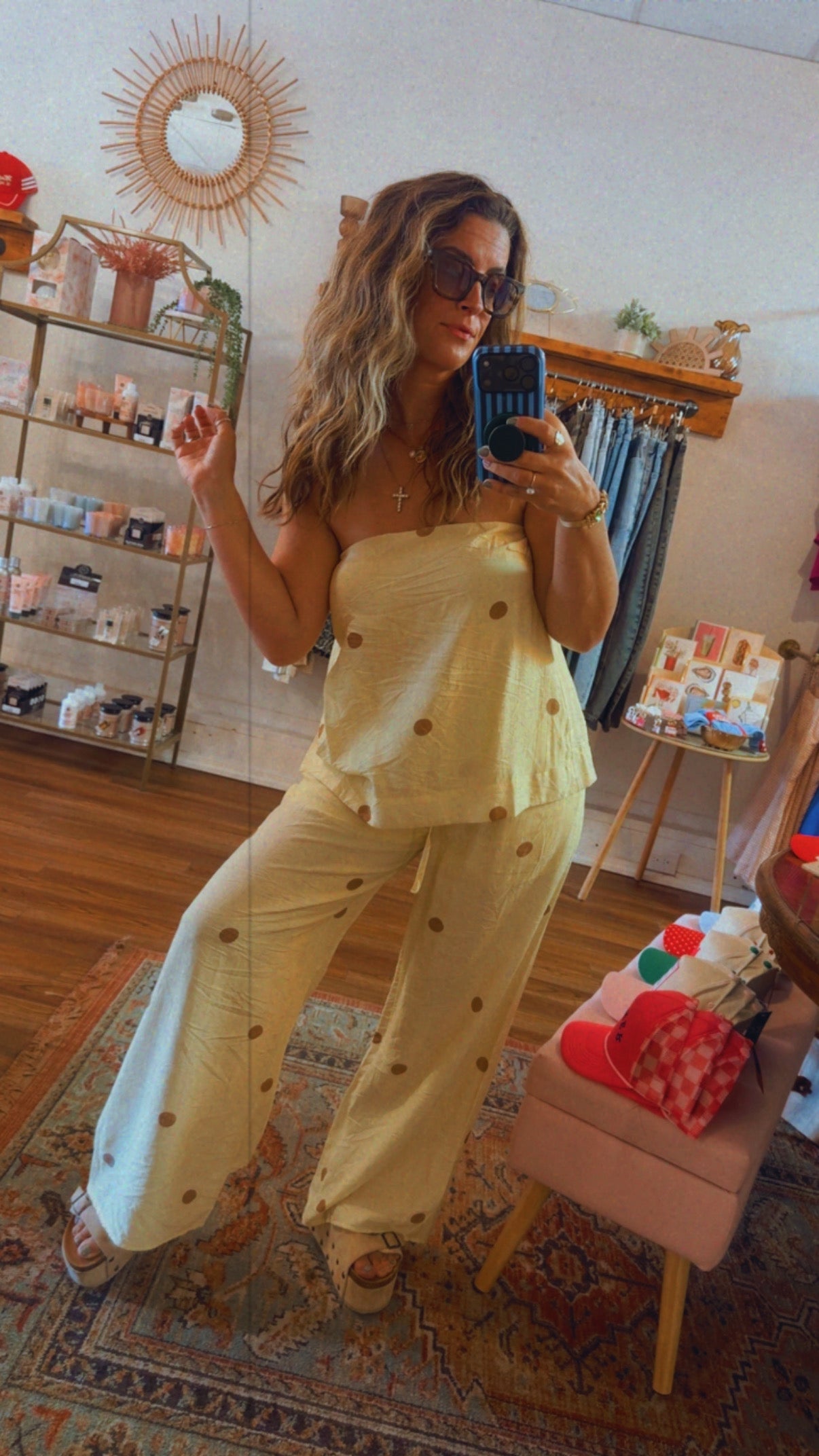Lemon Polka Dot Set