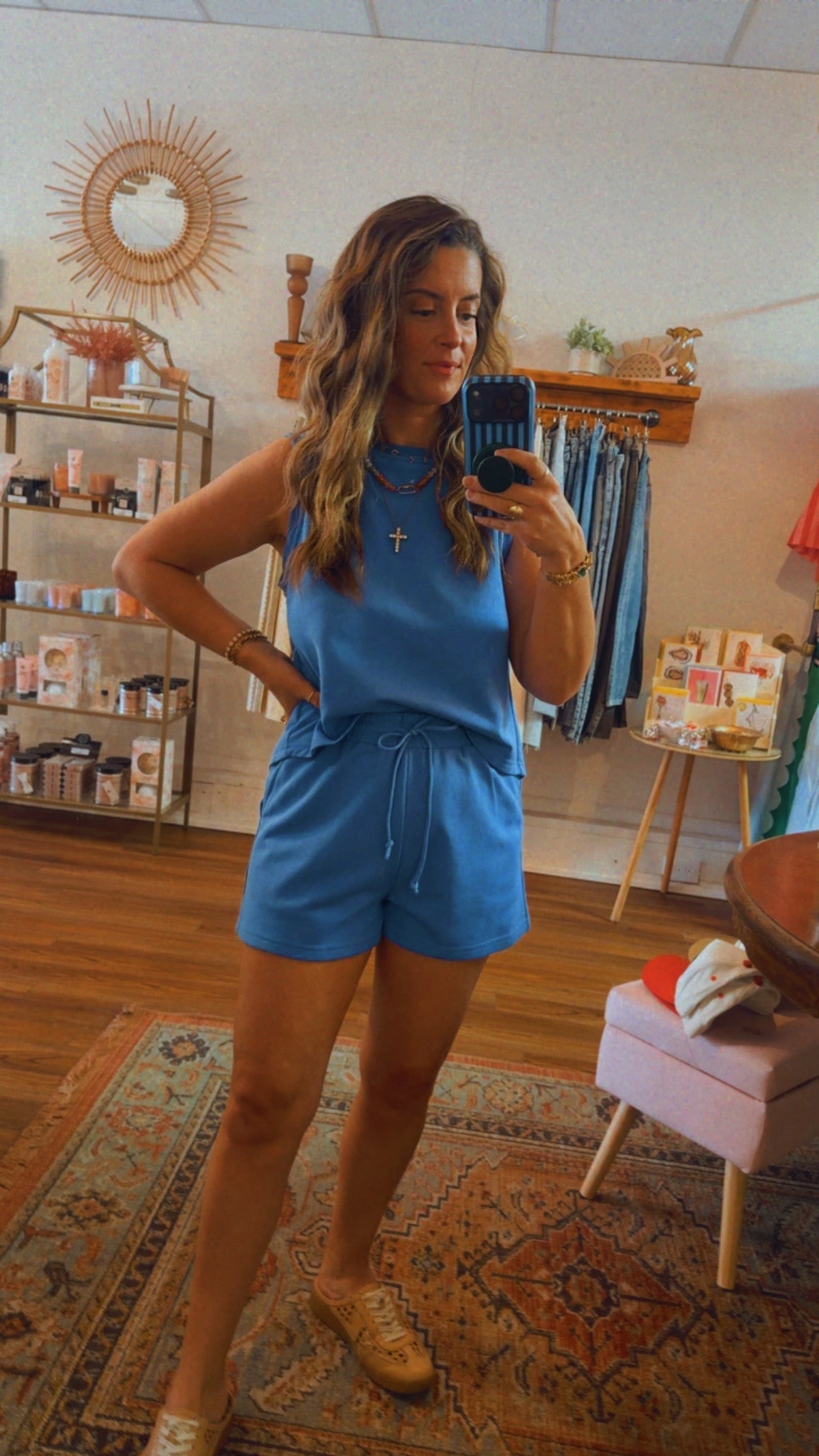 Split Back Cobalt Terry Set