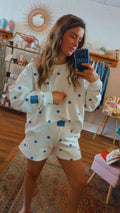 Blue & White Polka Dot Set