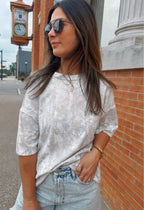 Ribbed Loose Fit Camo Shirt