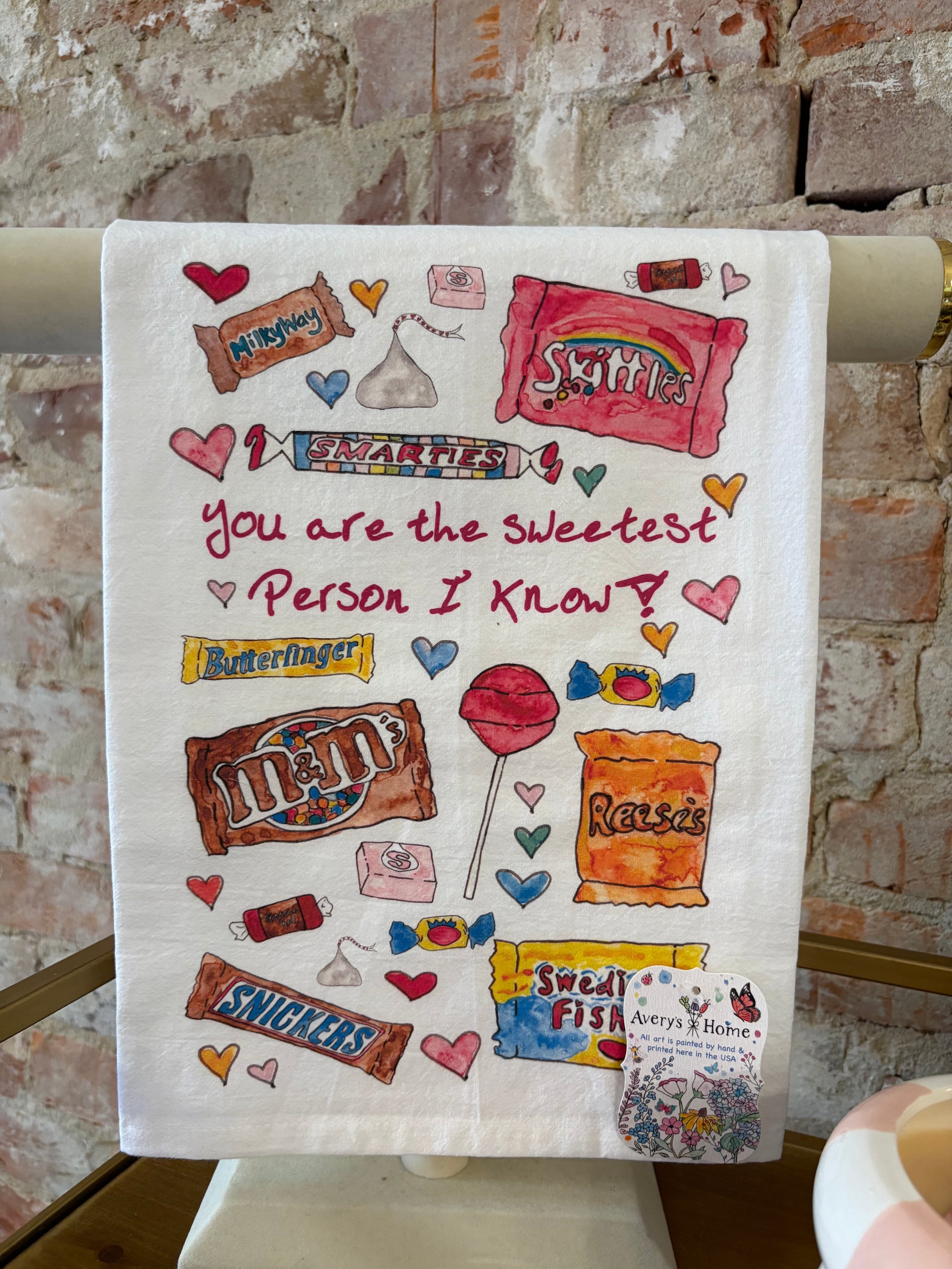 “You are the sweetest person I know” Candy Hand Towel