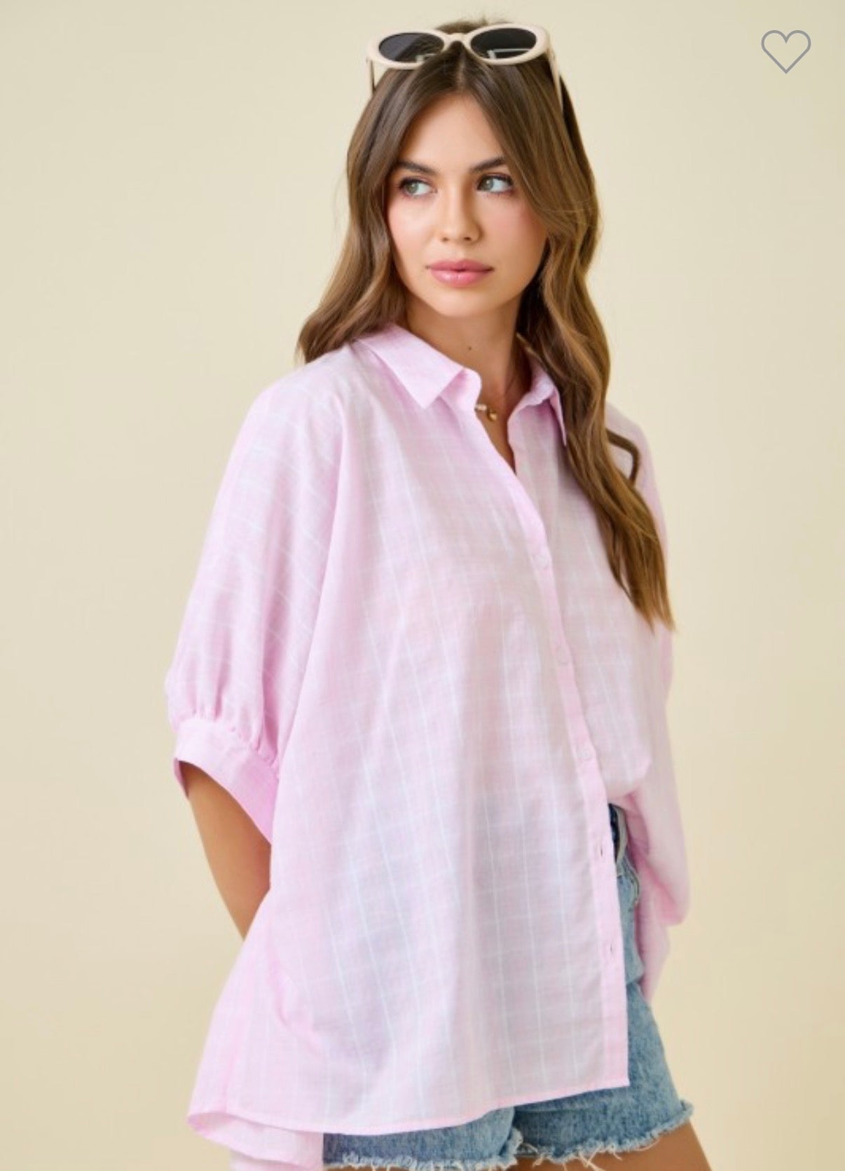 Pretty In Pink Plaid Button Down