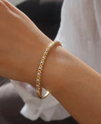 Seraphine Gold Non-Tarnish CZ Cuff Bracelet