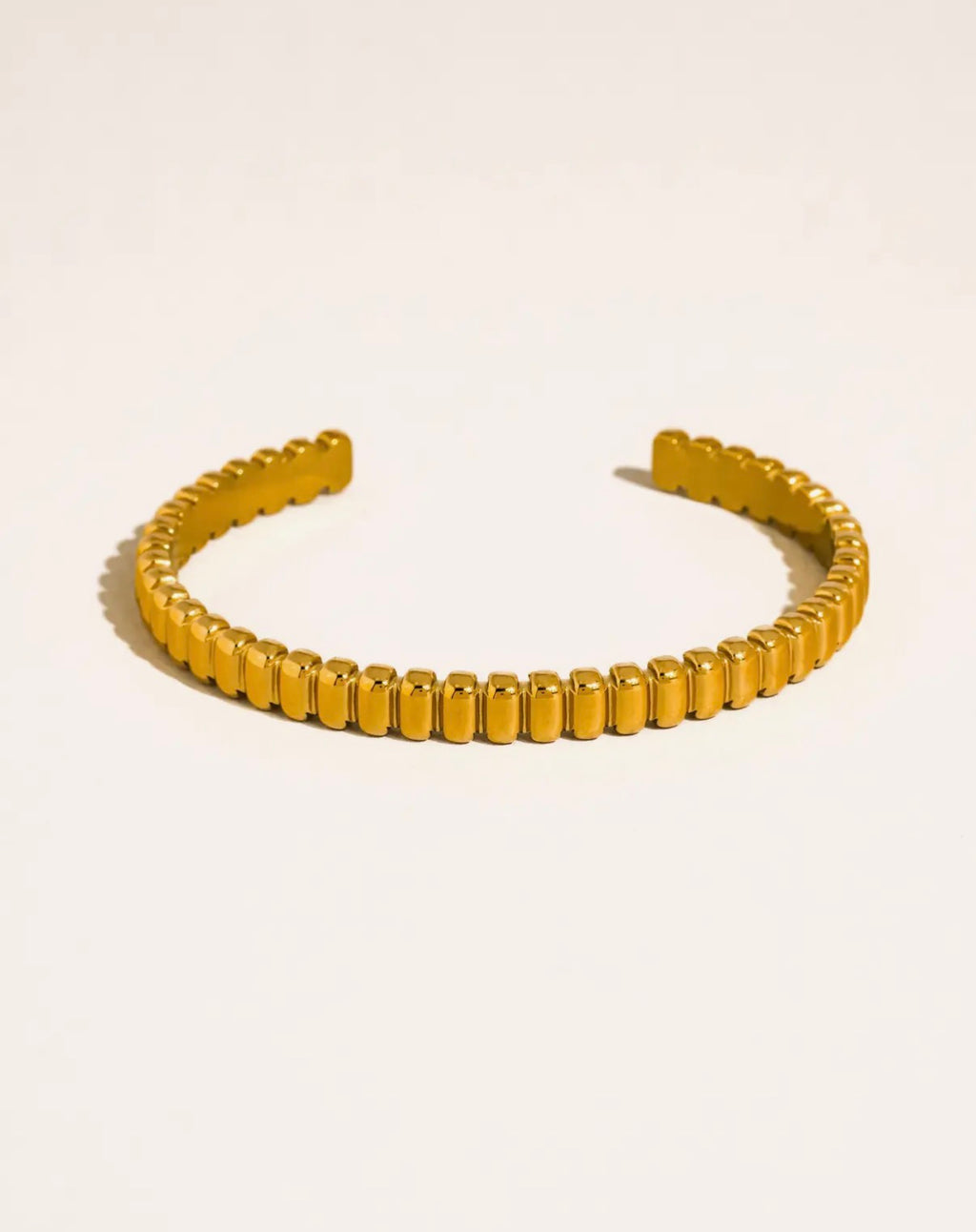 Cendine Gold Non-Tarnish Beaded Cuff Bracelet