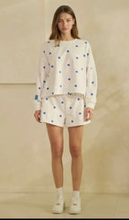 Blue & White Polka Dot Set