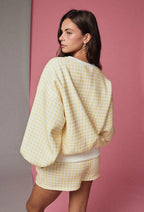 Gingham Short Set Yellow Checkered