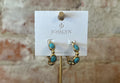 18K Tarnish Free Turquoise Hoops