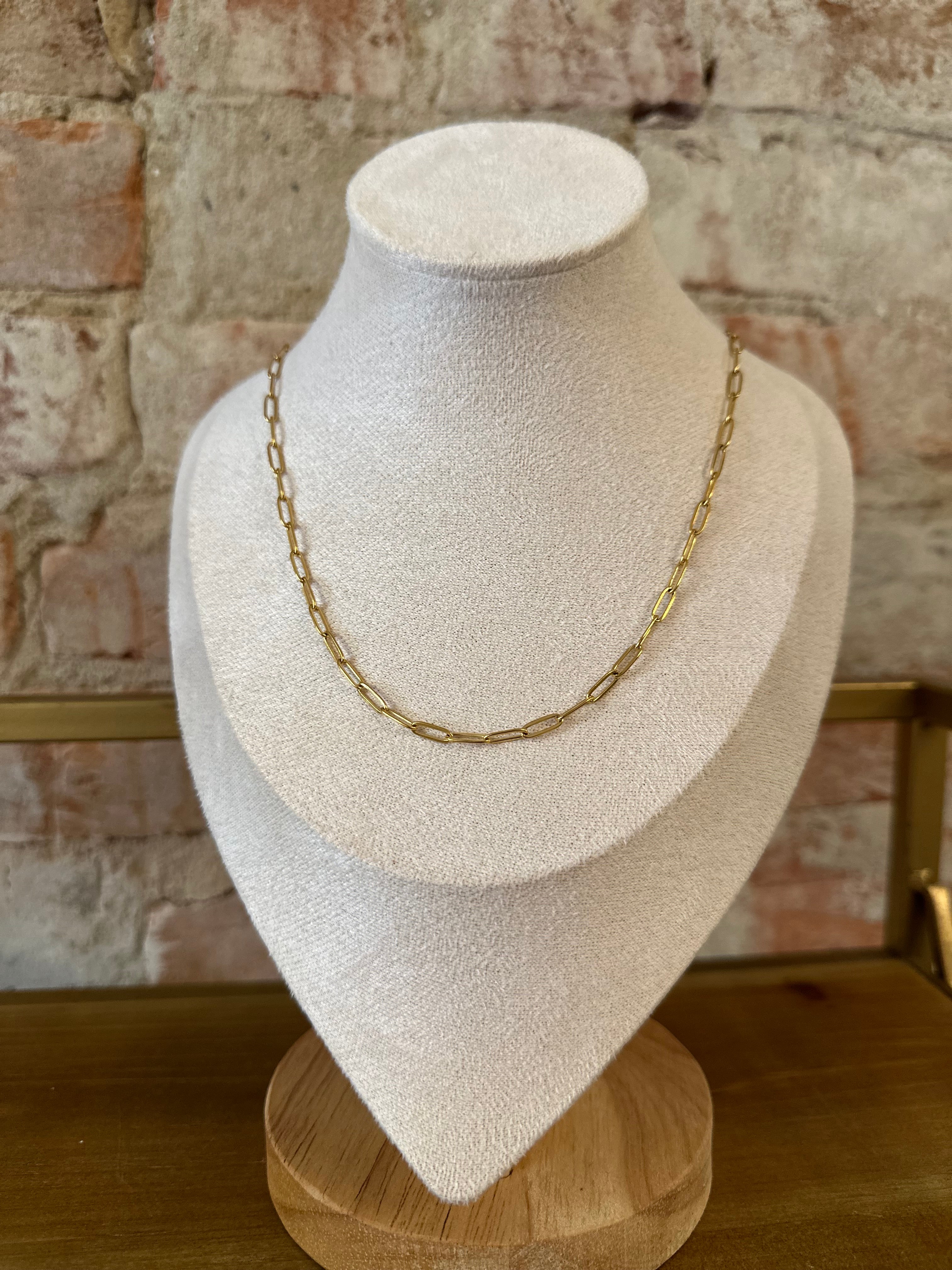 Tarnish Free Paper Clip Necklace