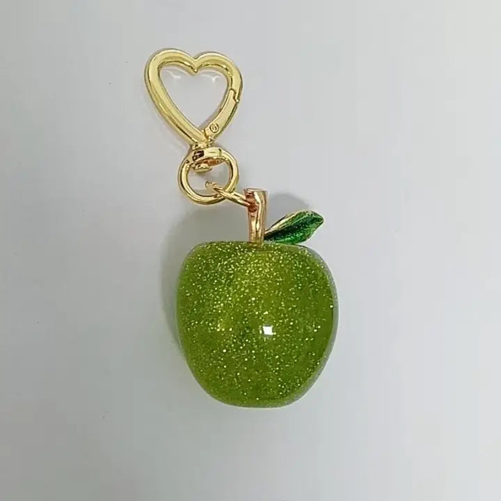 Fruits Keychain Accessories Green Apple Charm Accessorie