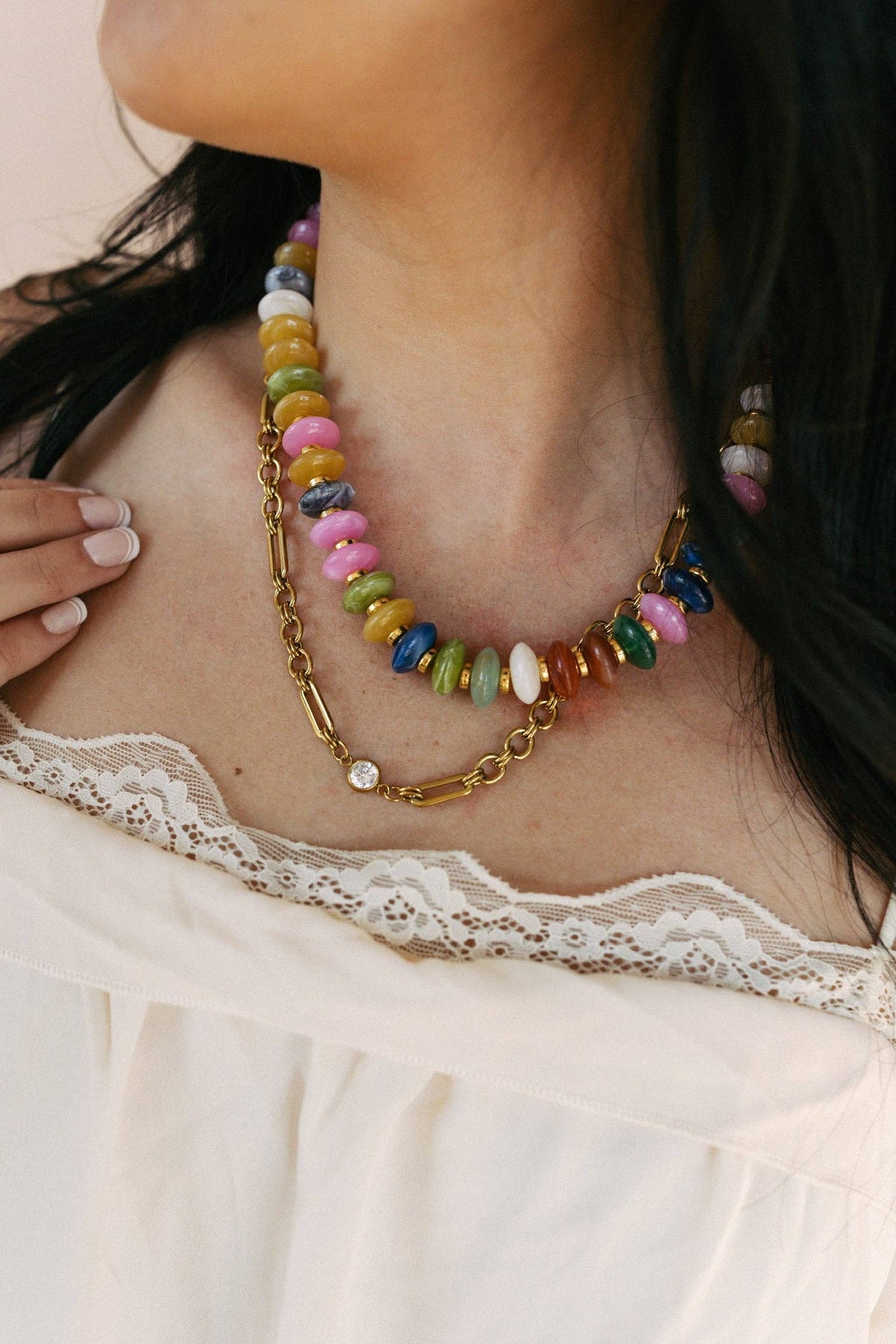 Carmen Crystal Chain Necklace