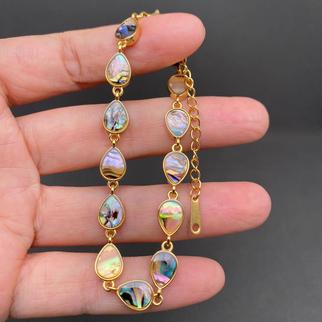 Geometric Shell 18K Gold Plated Stainless Steel Bracelet