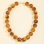 Chunky Round Resin Bead Statement Necklace