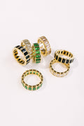 Crystal Eternity Ring Black
