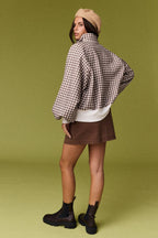 CHECKERED PIPER SNAP BUTTON SWEATER