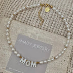 Mom Pearl necklace mothers Day natural freshwater pearls