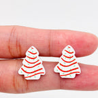 Acrylic Christmas Tree Ear Studs