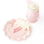 Happy Holidays Dessert Plate
