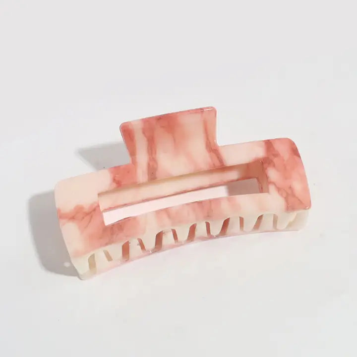 Marble cutout Hair Claw Clip