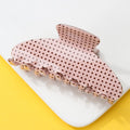 Beige Polka Dot Claw Clip